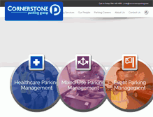Tablet Screenshot of cornerstoneparking.com